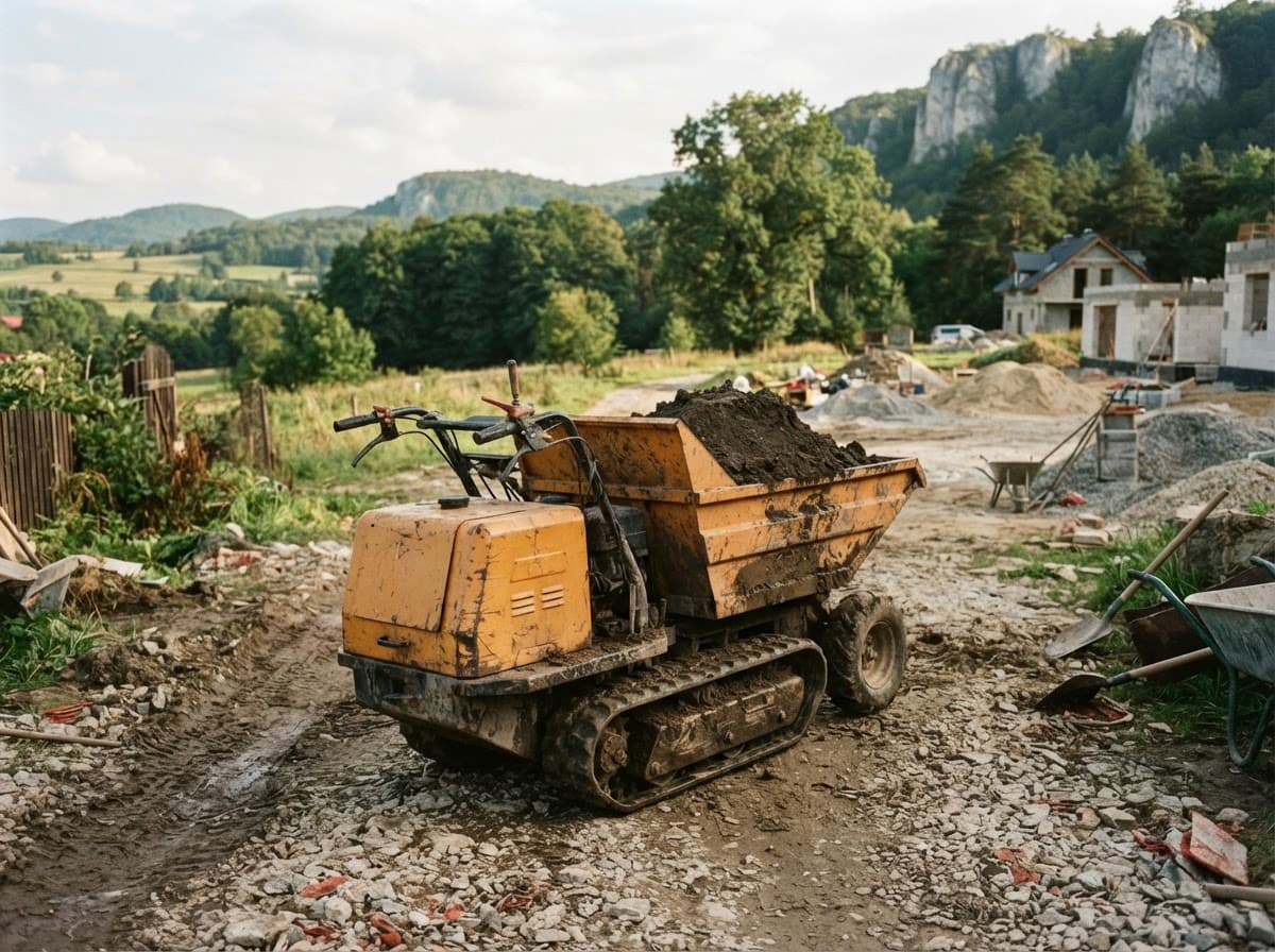 Kompaktowa ładowarka na placu robót